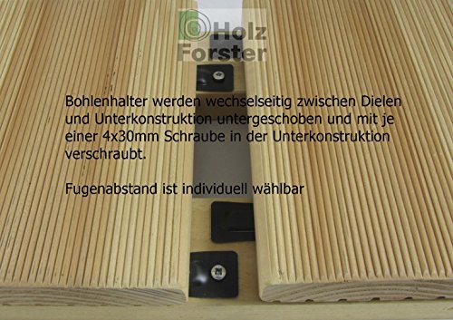 FRÜH Bohlenhalter Nr 85E für Terrassendiele ink. Edelstahlschrauben, 50Stück – Bild 5