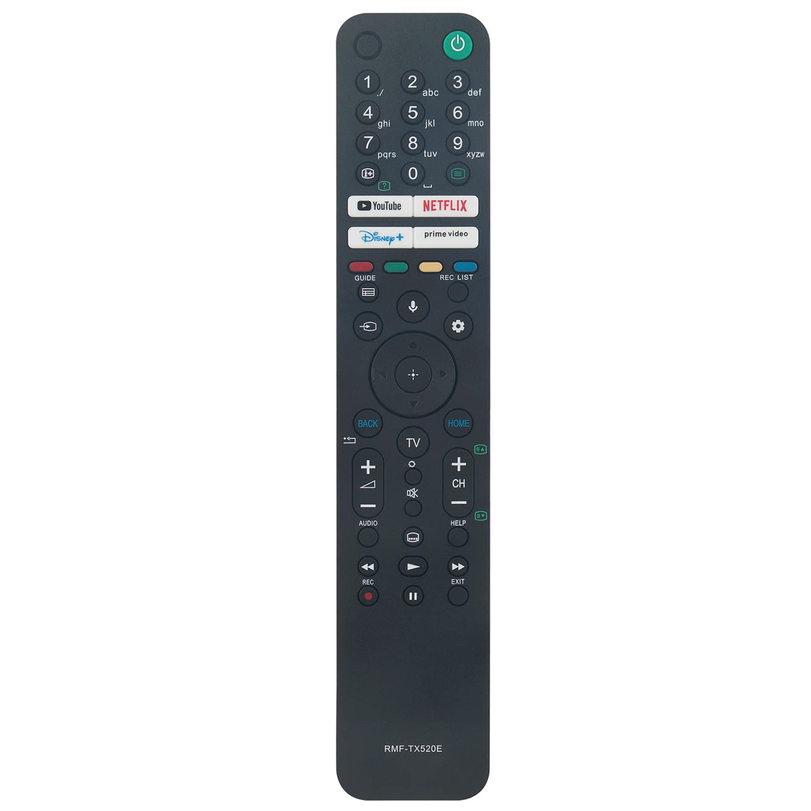 VINABTY RMF-TX520E Replacement Voice Remote Control Fit for Sony OLED 4K Ultra HD Smart TV KD-43X80J KD-43X81J KD-43X82J KD-50X80J KD-50X81J KD-50X82J KD-55X80J KD-55X81J KD-55X82J KD-65X80J