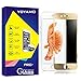 iphone 6s plus screen protector,Yoyamo 3D Full Cover High Definition Round Angle Crystal Clear High Response Hard Tempered-Glass Screen Protector for Apple iPhone 6 plus and 6s plus (Gold)