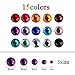 Rhinestone Stickers for Craft, Self-Adhesive Gem Stickers Shinning in 15 Colors & 5 Sizes, Crystal Diamond Jewels Stickers for Embellishment DIY, Face, Nails 15 Sheets