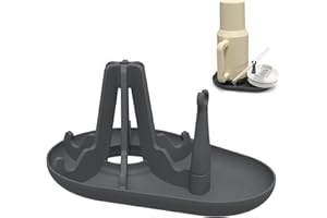 YRAKOZIN Water Bottle Drying Rack for Stanley 20-30-40oz Tumbler, Cup Silicone Drying Rack, Countertop Bottle Holder for Cups, Mugs, Glasses, Straw, Cup Lid (Grey)