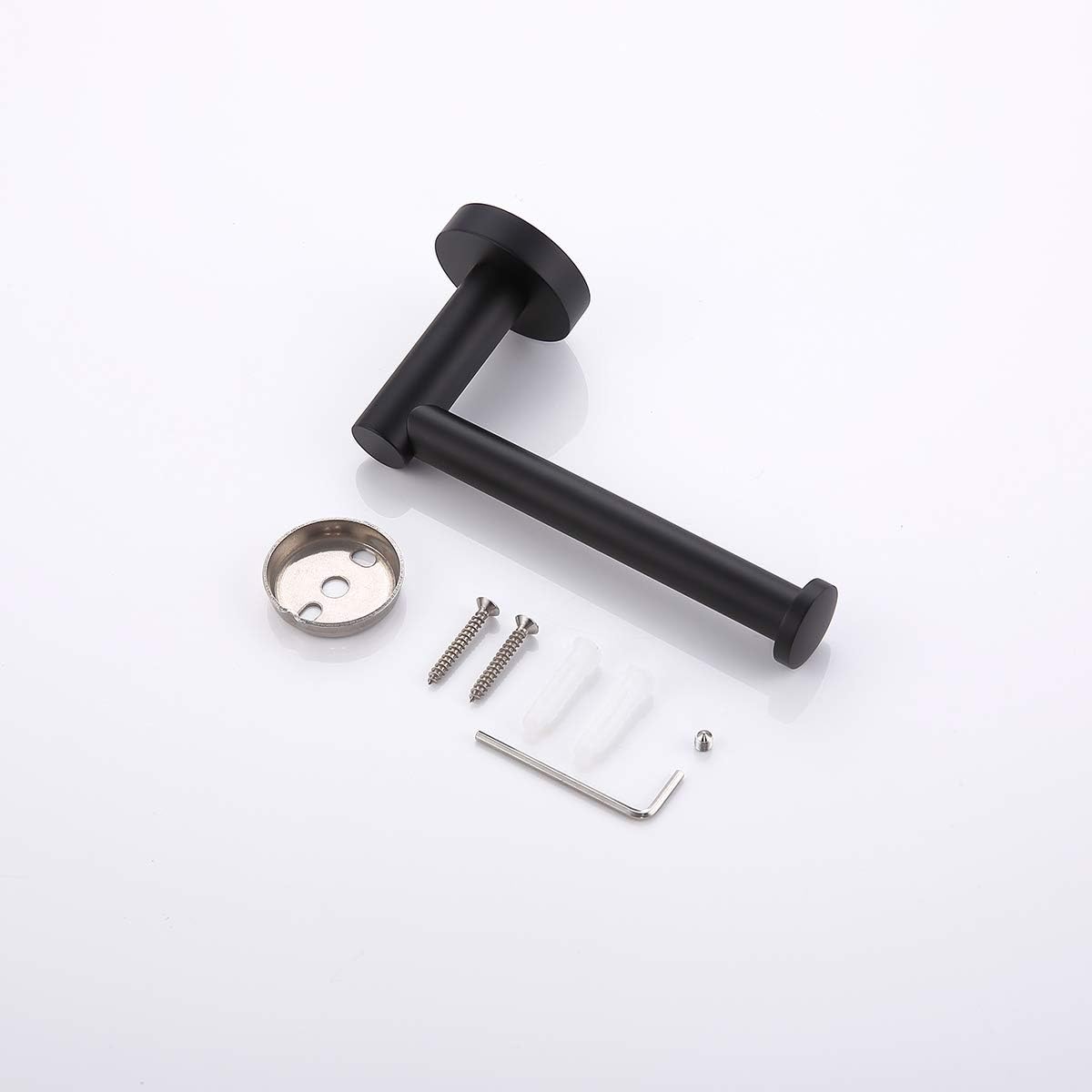 AIMASHA Bathroom SS304 Trinsic Toilet Paper Holder 2514 (Matte Black) -Wall Mount Latitude II European Tissue Holder: Home & Kitchen