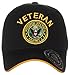 US Army Official License Structured Front Side Back and Visor Embroidered Hat Cap - Veteran Emblem Black