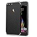 iPhone 7 Plus Sticker, Toeoe Luxury 3D Textured Carbon Fibre Decal Skin with a Clear Case for iPhone 7 Plus Black