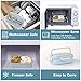 Bento Lunch Box For Kids & Adults With 3 Compartment, Leakproof Lunch Containers With Spoon & Fork Microwave Dishwasher Safe, BPA Free Meal Box With Handle, Wheat Fiber Blue