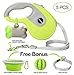 Nunbell Retractable Dog Leash,Heavy Duty 16ft Retracting Pet Leash with Free Bag Dispenser + Bonus Bowl + Dog Collar;Strong & Durable Nylon Tape/Ribbon | Dog IQ Treat Balls | Neon Green