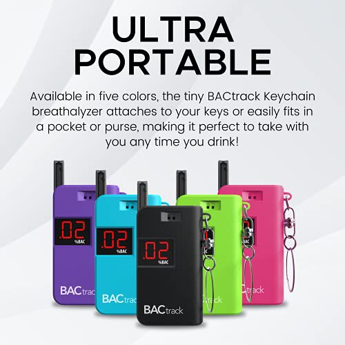 BACtrack Keychain Breathalyzer (Black) UltraPortable Pocket Keyring Alcohol Tester for