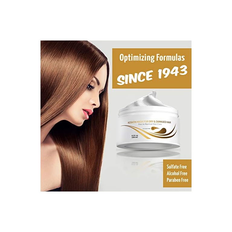 Vitamins Keratin Hair Mask Deep Conditioner Biotin Collagen Protein & Castor Oil Repair for