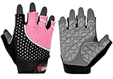 Womens Weight Lifting Gloves, Callus Guard WOD Workout Gloves for Pro or Beginners - Great Weightlifting Gym Gloves for Powerlifting, CrossFit, Kettlebell - Pink M