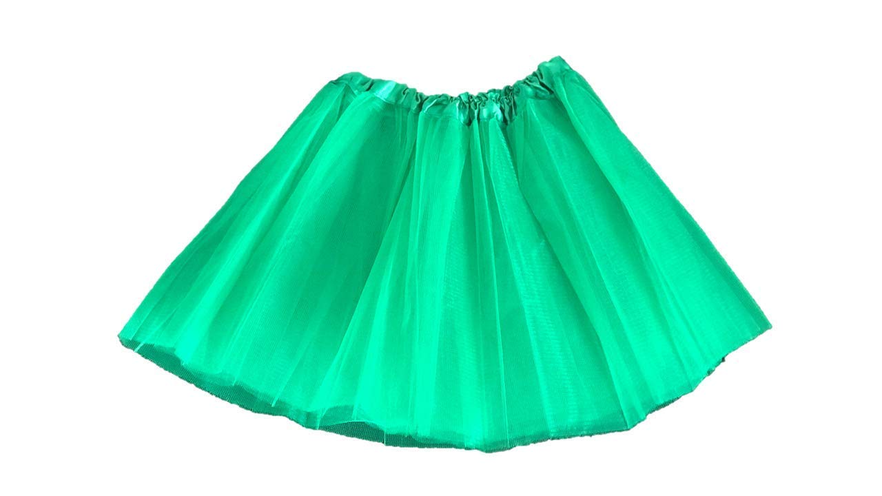Matissa Girls Tutu Skirt Dress Up Fancy Dress Party Hen Party (Grass Green, M (9-16 Years))