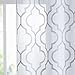 VCNY Home 2 Pack Charlotte Embroidered Quatrefoil Trellis Semi Sheer Curtain Panels - Assorted Colors & Sizes (84 in. Length, Grey)