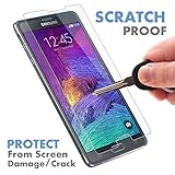 Samsung Galaxy Note 4 Glass Screen Protector by Voxkin® - Protect, Shield and Guard Your Note4 Screen From Scratch, Drop & Impact with HD Invisible Tempered Protective Cover - Looks Great on Any Cases