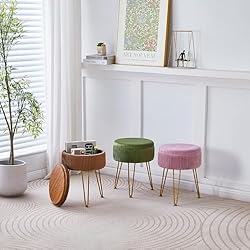 Cpintltr Velvet Foot Rest Stool Multipurpose