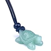 Magic Human Turtle Necklace - Sea Turtle Gifts for Women and - Crystals and Healing Stones - Lucky Amulets - Natural Gemstone Necklace - Small Good Luck Charms