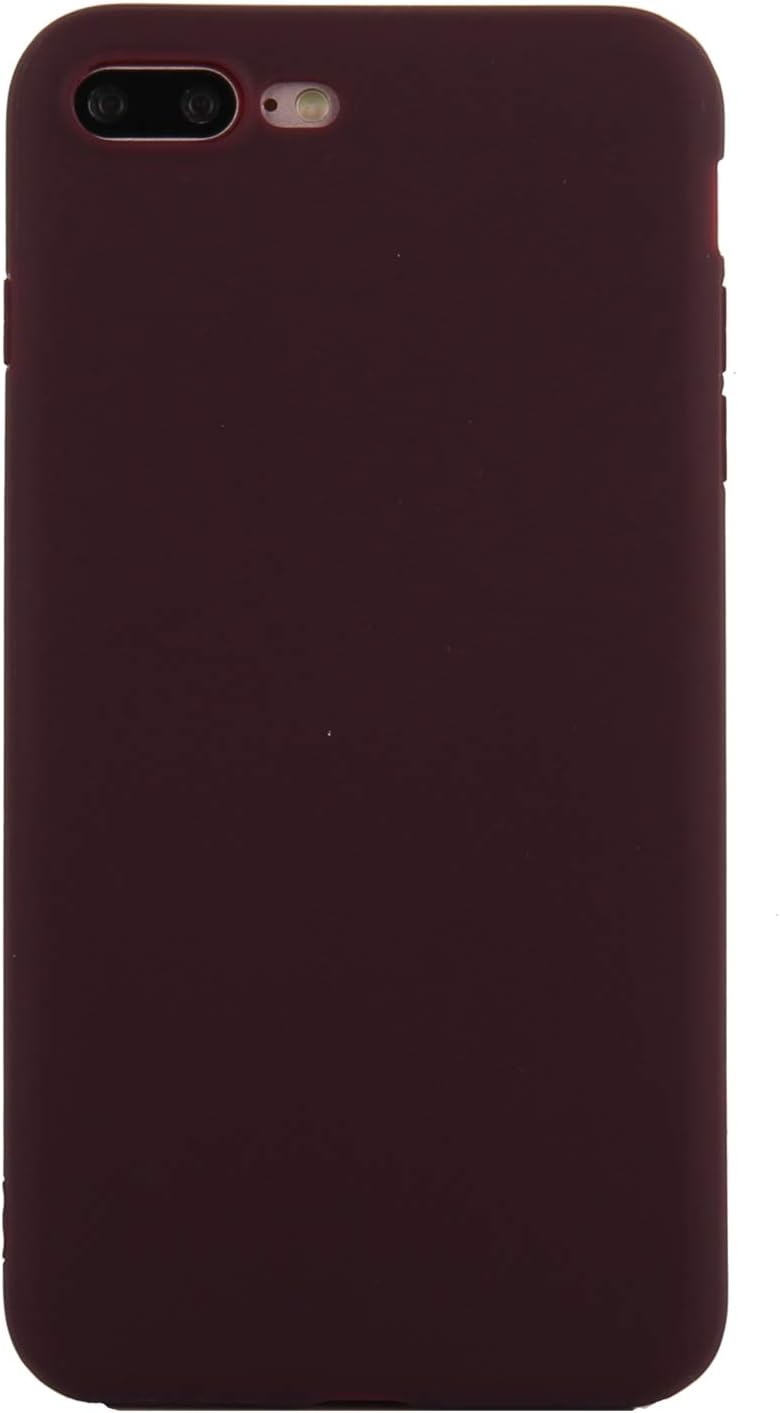 Beatuiphone Case for iPhone 7 Plus iPhone 8 Plus Soft Flexible TPU Silicone Cover Shockproof Anti-Scratch Full Body Protective (7P/8P red#3)