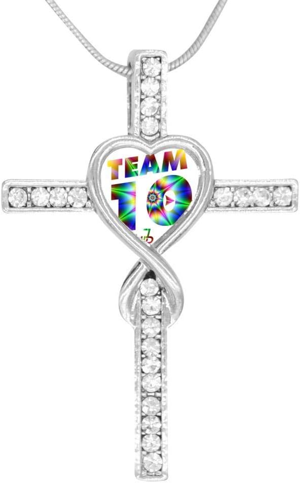 Beufun Cross Infinity Love Pendant Necklace Ja-Ke P-A-UL Team 10 3D Printed Jewelry for Women Girls
