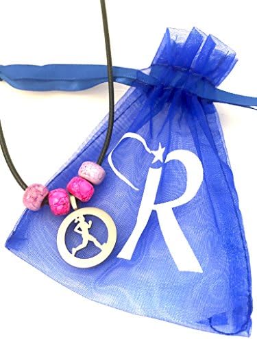 Runner Girl Charm Necklace with Artisan Beads - Jewelry by Run Inspired Designs - Style: Fight Like a Girl