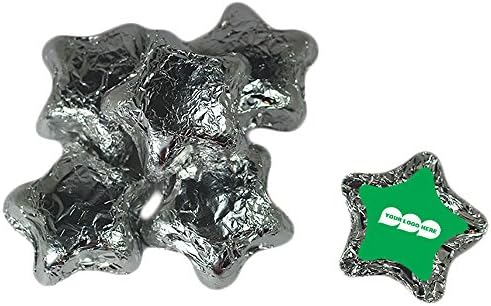 Individually Wrapped Chocolate Stars - 500 Quantity - $0.58 Each - PROMOTIONAL PRODUCT/BULK/BRANDED with YOUR LOGO/CUSTOMIZED