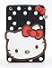 iPad Mini Case，Phenix-Color 3D Cute Soft Silicone [Drop Proof,Shock Proof,Anti Slip] Despicable Me 2 Hello Kitty Cartoon Gel Rubber Back Cover Case for iPad Mini 1 2 3 (Hello Kitty Black)