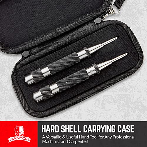 Heavy Duty Automatic Center Punch with Hardened Steel Pack of 2