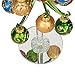 Red Carpet Studios Miniature Glass Christmas Tree with 16 Gold Glitter Ornaments