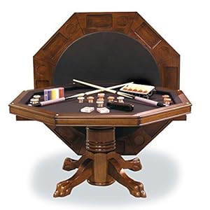 Fairview Game Rooms Combination 3 in 1 Poker/Game Table (Chestnut)