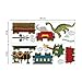 decalmile Animal Train Wall Decals Dinosaur Elephant Giraffe Wall Stickers Removable Kids Room Wall Decor for Baby Nursery Childrens Bedroom Playroom