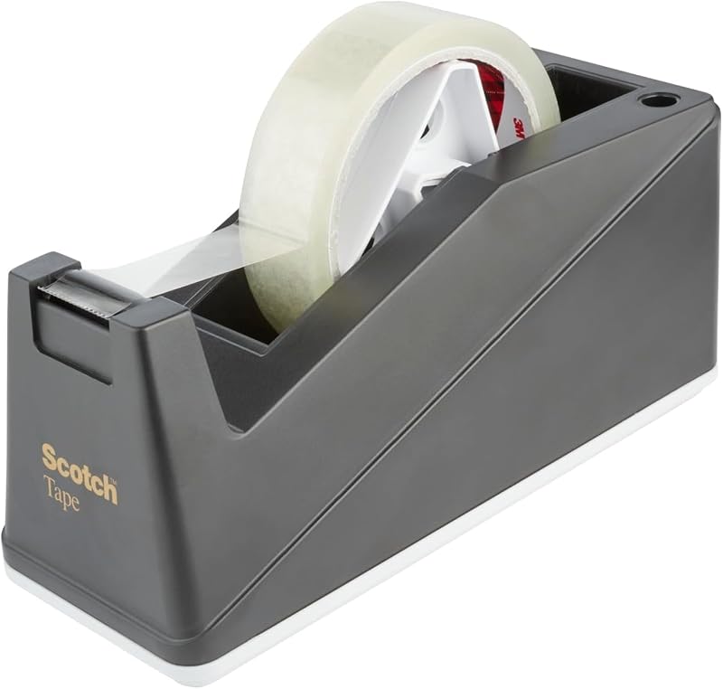 Scotch Desk Tape Dispenser Weighted 1 C10, Holds Tape Up to 25 mm Wide