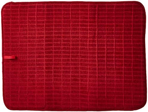 Microfiber Dish Plate Drying Mats use for Home & Kitchen (15 by 20 inches) (Wine Red-Pack of 2)