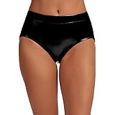 OVIGILY Women's Shiny Briefs Metallic Shorts Booty Dance Festival Bottoms