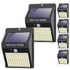 6-pak / 3 modi. Hepside zonne buitenlichten, 100-led zonne beveiligingslicht met bewegingssensor, waterdicht, draadloos…