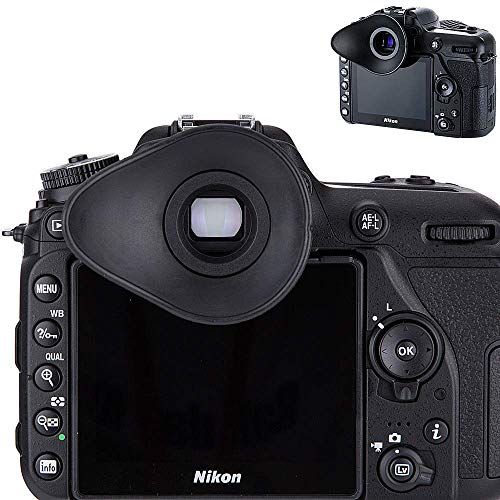 Oeilleton De Viseur Compatible Nikon D5500, D5100, D5200, D5300 - Noir, Rotatif 360°, Forme Ovale - Réduit La Lumière Parasite