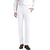 Men's Dress Pants Classic Fit Expandable Waist Casual Flat Front Pant