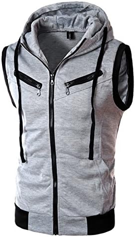 XXMao 2017 Fashon New Sleeveless Hoodies Clothing Men, Outerwear Hoodies Men,Boys Sports Suit Dark grey XL