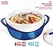 Pinnacle Large Insulated Casserole Dish with Lid 2.6 qt. Elegant Hot Pot Food Warmer/Cooler -Thermal Soup/Salad Serving Bowl Stainless Steel Hot Food Container – Best Gift Set for Moms –Holidays Blue