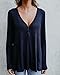 Chuanqi Womens Henley Shirts V Neck Button Long Sleeve Loose Casual Knit Sweaters Tops