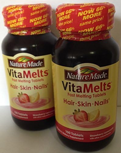 (2 Pack) NatureMade VitaMelts Hair Skin Nails by Vitamelts