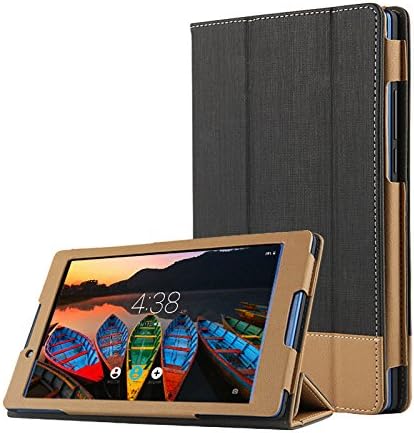 Case For Lenovo Tab 3 8 Protective Smart cover Faux Leather Tablet For TAB3 8 TB3-850F TB8-850M 8 inch PU Protector Sleeve Case-Black