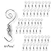 BANBERRY DESIGNS Christmas Ornament Hooks - Metal Wire Hanging Hook Set/48 - Shiny Silver Chrome Ornament Hangers - Decorative Swirl Scroll Design with Beads