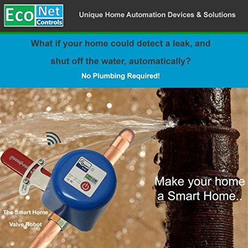 EcoNet Controls EBV105-HCM Z-Wave Water Valve, Smart Home, No Plumbing, 3/4" (Medium)
