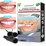 Activated Charcoal Teeth Whitening Strips,Teeth Whitening Kit,Black Teeth Strips,Teeth Bleaching, Advanced Formula With Natural Activated Charcoal 20 Strips with a Fresh Mint Flavor