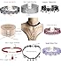 Tpocean 15 Pcs Chic Colorful Choker Necklace Harajuku Velvet Belt Tattoo Lace Rhinestone Collar with Pendant Birthday Gifts
