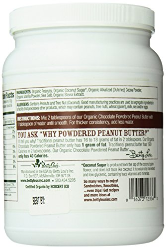 Betty Lou's 100% Organic Chocolate Peanut Butter Powder | Gluten Free, Vegan, Low Calorie, All Natural, High Protein… - Image 4
