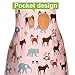 Jennice House Children Aprons, Pure Cotton Canvas Kids Aprons with Adjustable Neck Strap and Pocket Cute Pink Child Chef Aprons for Boys and Girls Cooking Baking Painting Aprons in 2 Sizes (Pink, S)