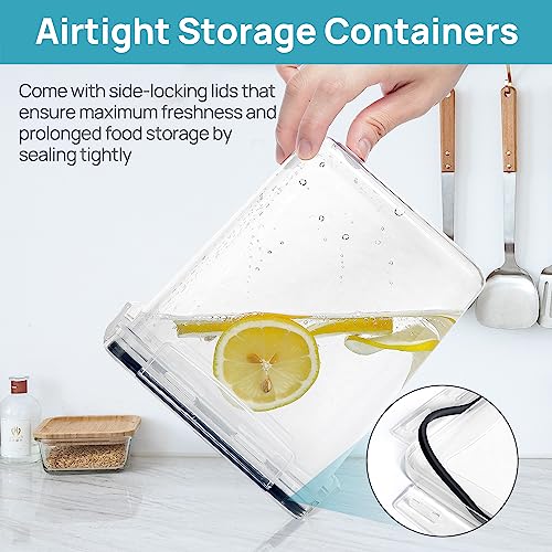 Vtopmart 4 PCS 5.2L Large Food Storage Containers with 10 PCS Flour and