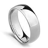 TIGRADE 2mm 4mm 6mm 8mm 10mm Titanium Ring Plain