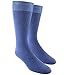 Solid Texture Blue Men's Cotton Blend Dress Socks