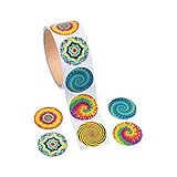 Fun Express Psychedelic Roll Stickers (100 Stickers per roll)