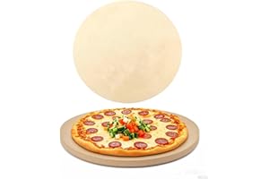 Shengyongh 15 Inch Round Baking Stone, Heavy Duty Cordierite Bread Cooking Pan, Thermal Shock Resistant, Ideal for Making Crisp Crust Pizza, Bread and More, for Grill and Oven,Big green Egg Accessorie