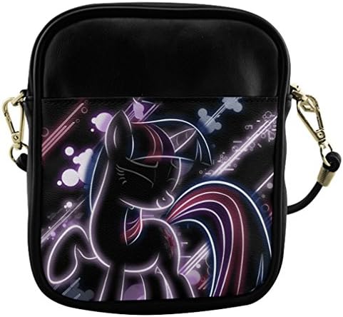 Fashion Leather Female Sling Bag Crossbody Bag Shoulder Bag with My Little Pony Background